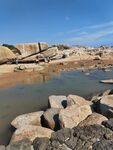 晴日海岸滩涂风光 红海湾