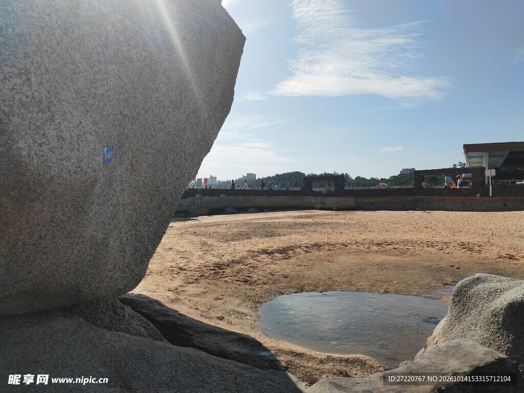 海边沙滩沿岸风光 红海湾