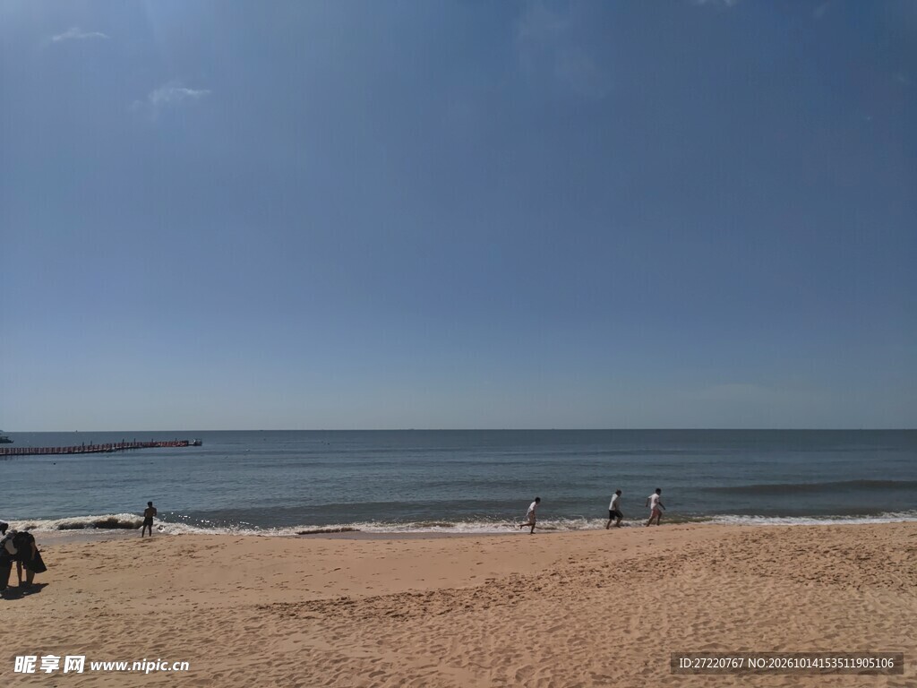 夏日海滨沙滩风景 红海湾