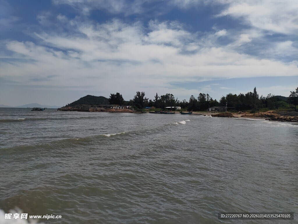 海滨沿岸风光 汕尾红海湾
