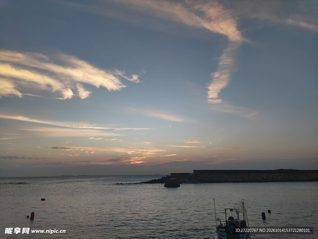 海边黄昏日落美景 汕尾红海湾