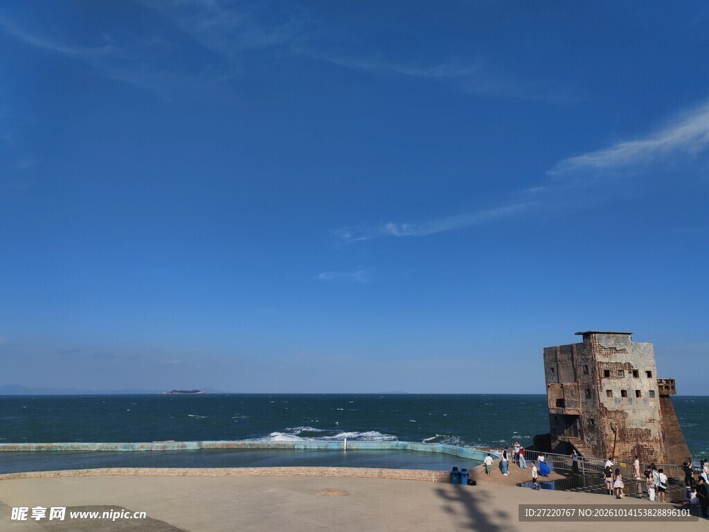 晴日海滨沙滩风光 汕尾红海湾