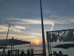 海滨日落休闲场景 汕尾红海湾