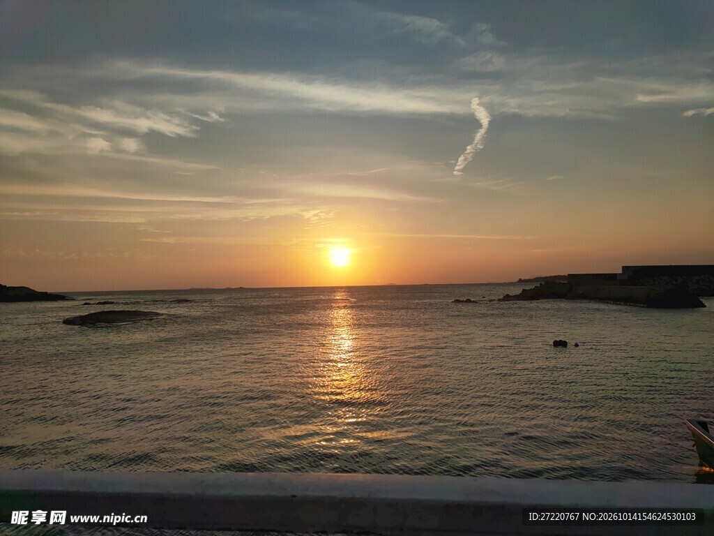 海上日落唯美风光 汕尾红海湾