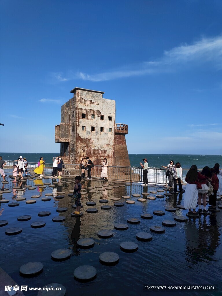 海边网红打卡景点 汕尾海上古堡