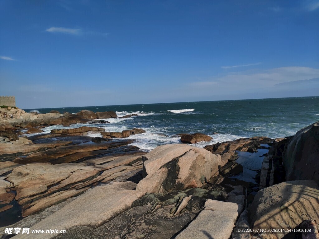 滨海礁石海岸风光 汕尾红海湾