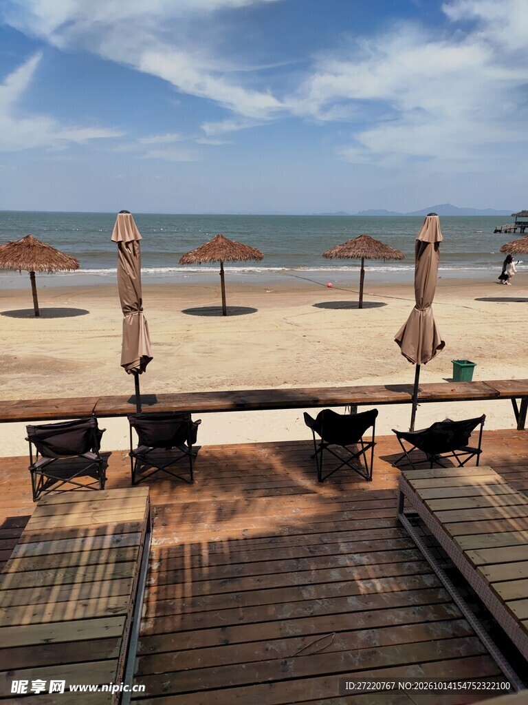海边沙滩度假风光 汕尾红海湾