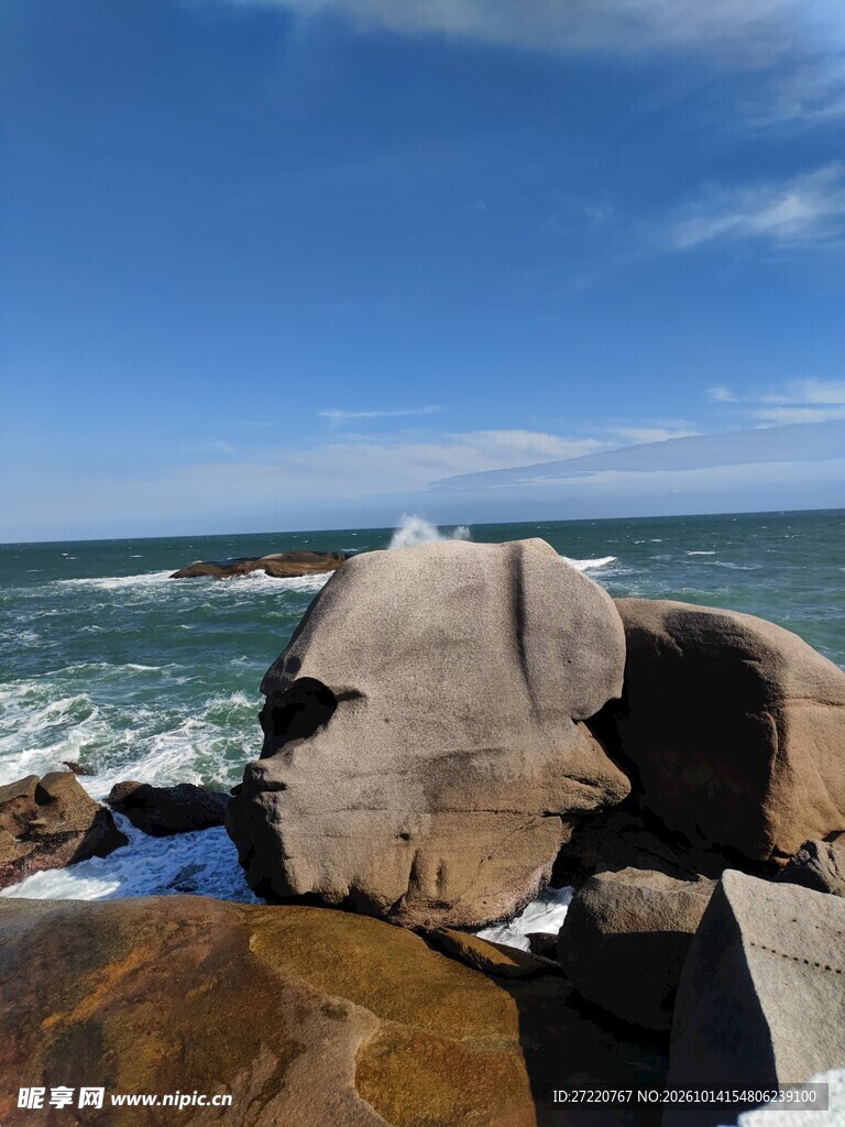 海边礁石海景风光 汕尾红海湾