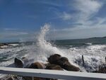 海浪拍石海滨风光 汕尾红海湾