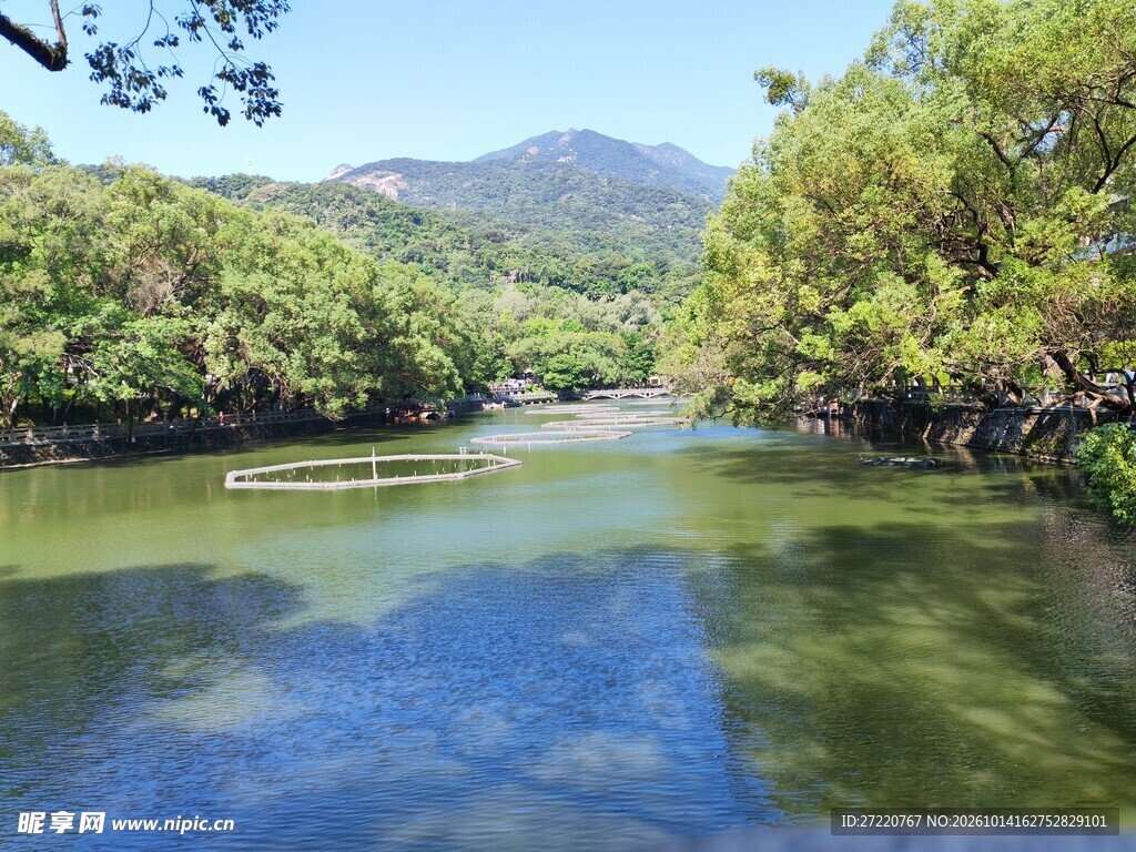 郊野河畔自然风光 罗浮山