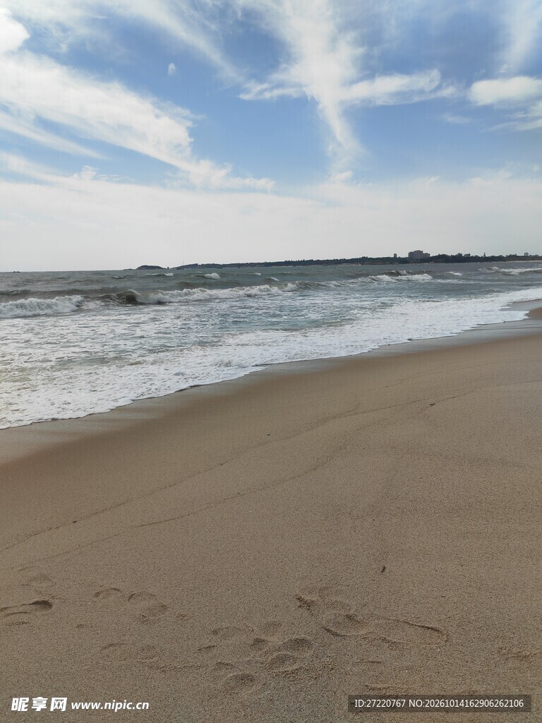 海边沙滩自然风光 红海湾