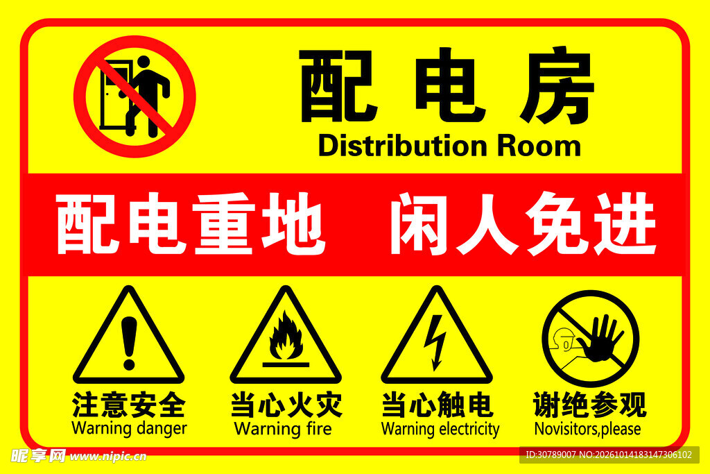 配电房安全警示标识