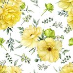 黄色花朵四方连续图案