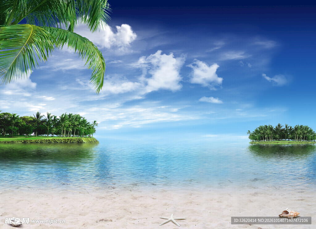 唯美热带海滩风景
