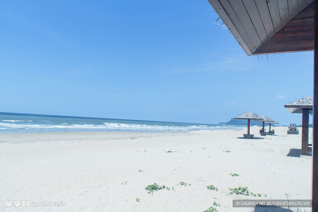 夏日海滨沙滩风光