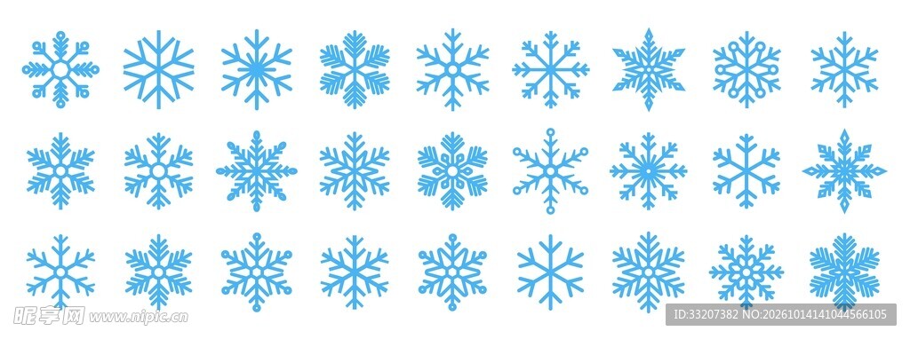 蓝色雪花合集