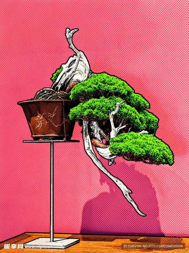 盆景插画