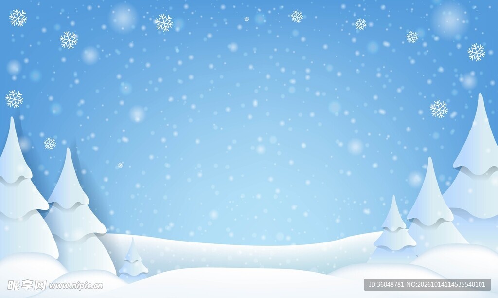 冬日雪景背景
