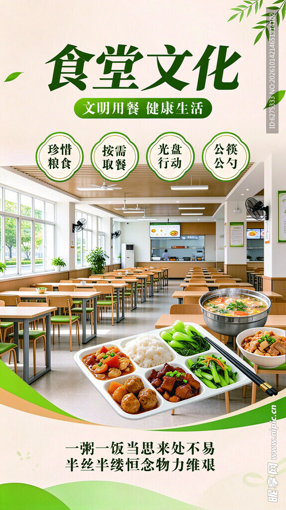 食堂文化宣传海报