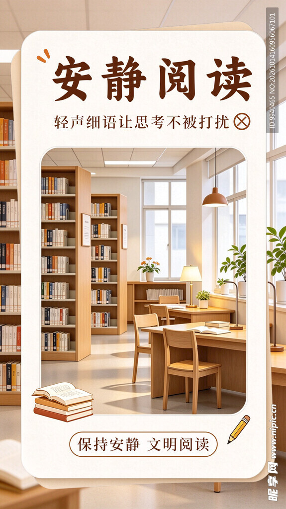 安静阅读宣传海报