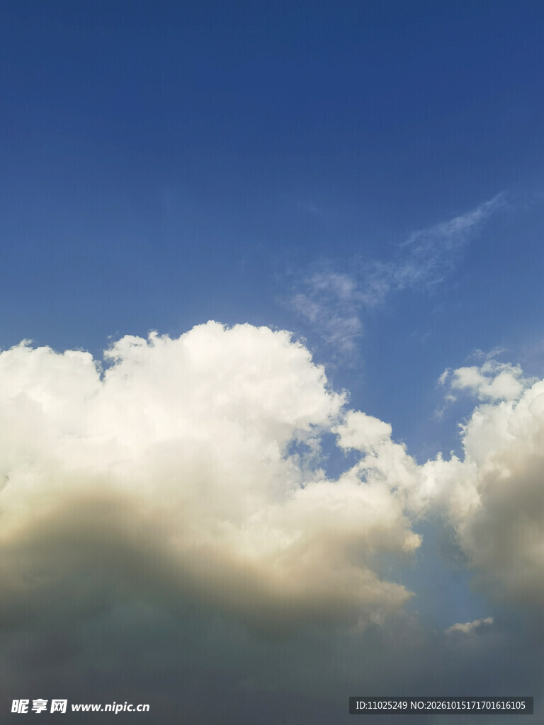 蓝天积云晴空自然风光高清实拍