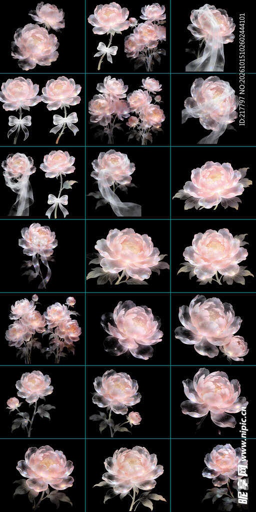 粉色牡丹花
