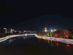 城市河畔夜景风光