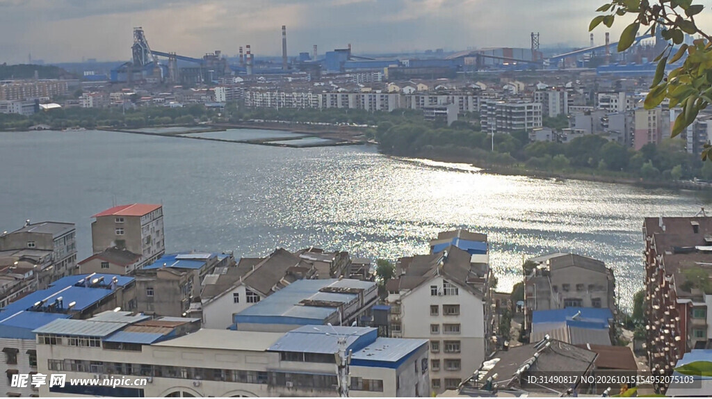 鄂州洋澜湖落日