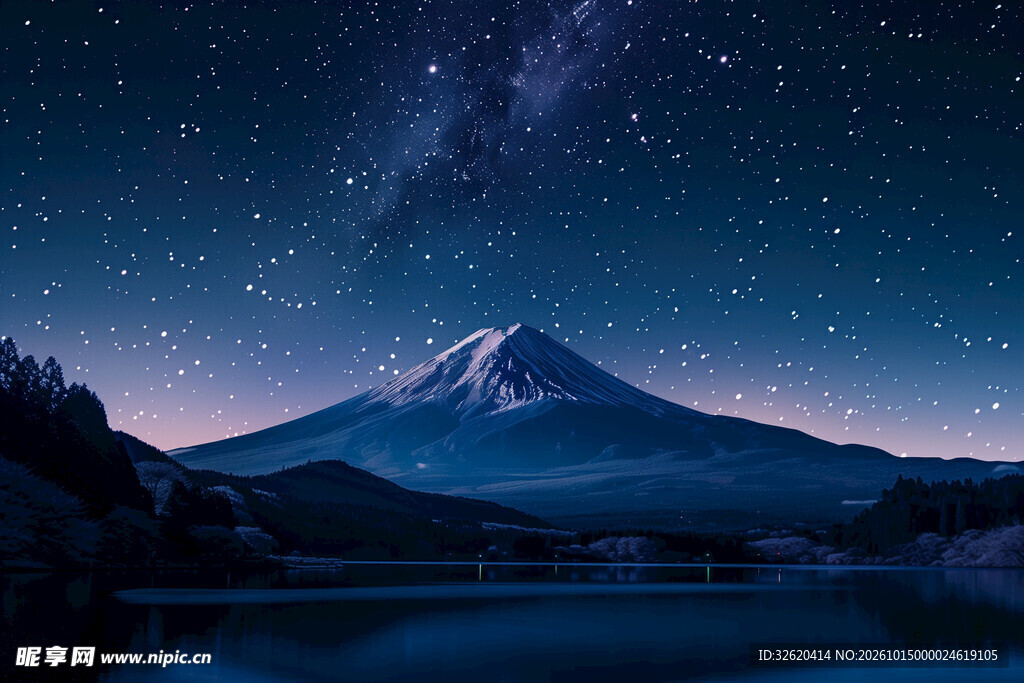 星空下的夜景