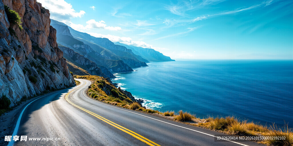 沿海盘山公路风光