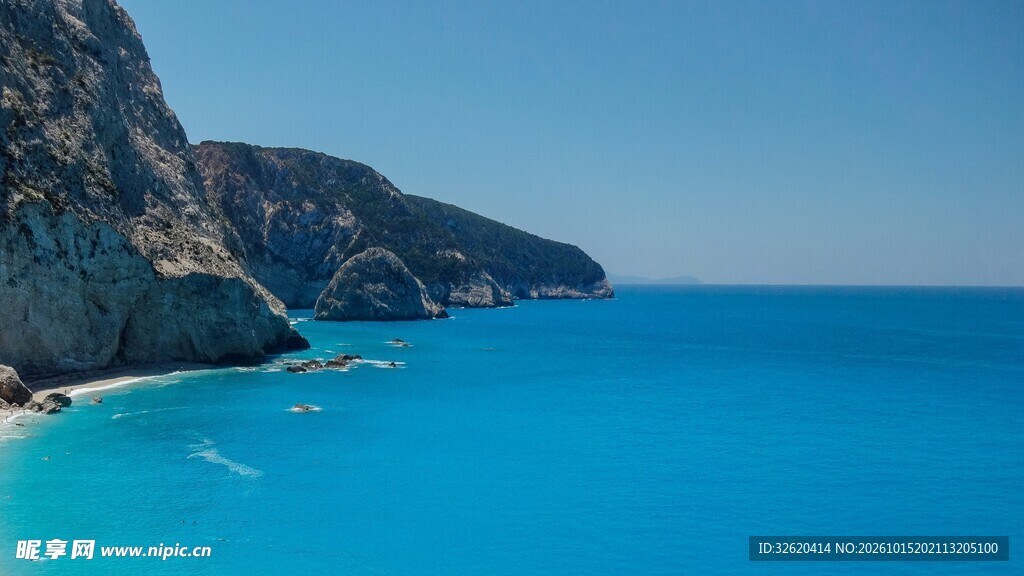 碧海蓝天海岸风光
