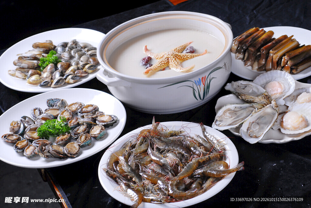 海鲜火锅食材组合