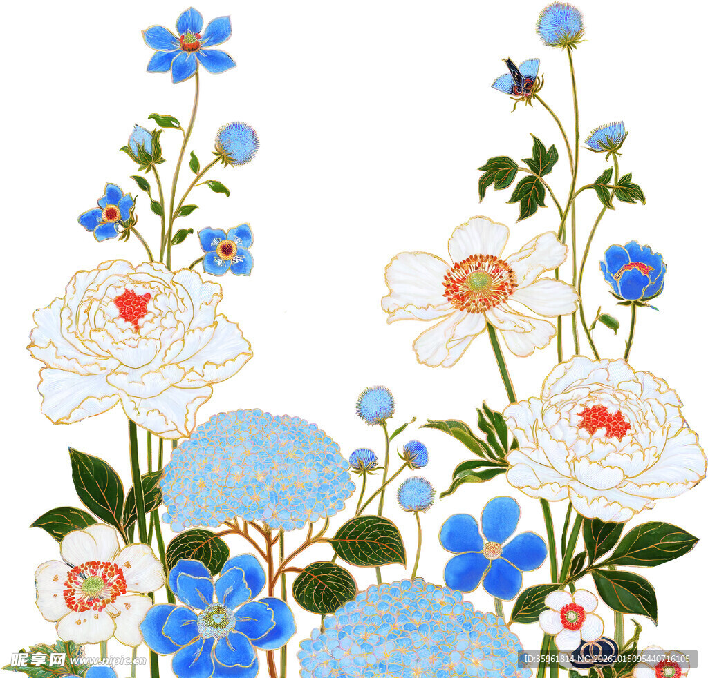 清新手绘花卉插画
