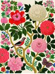 繁花栖鸟民俗装饰画