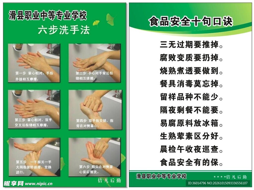 食品安全卫生科普海报