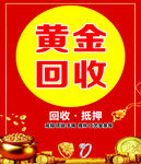 黄金回收宣传海报