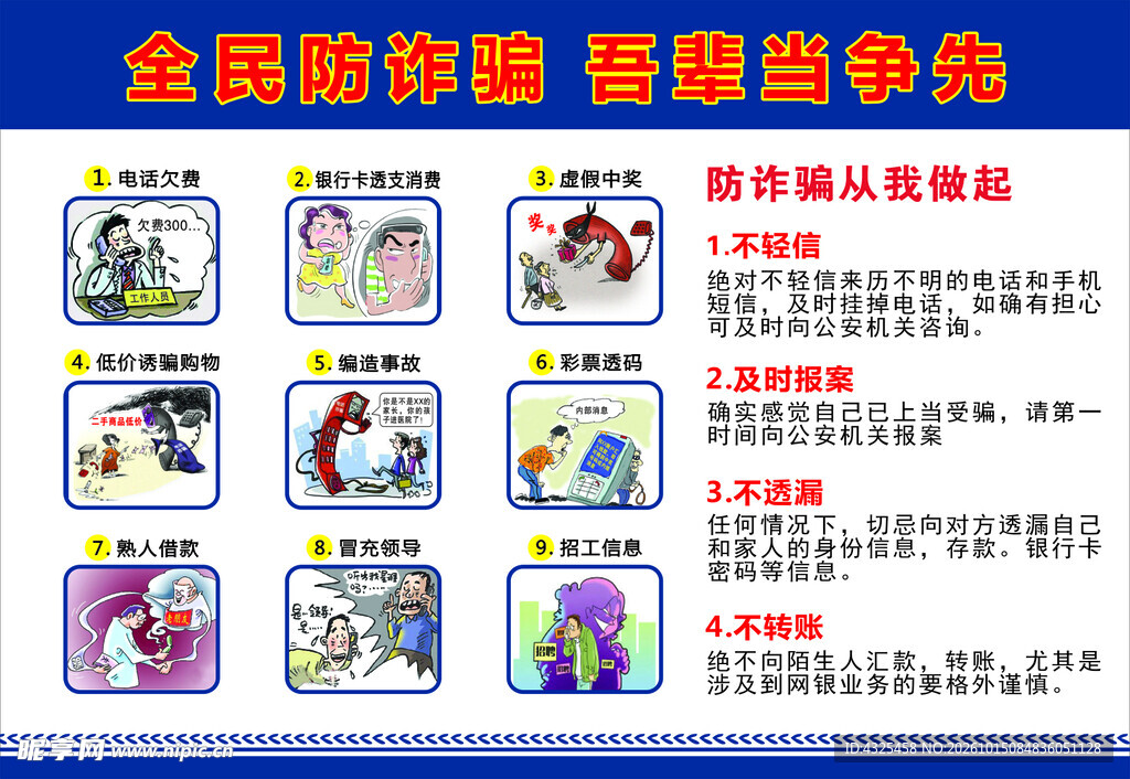 全民防诈骗宣传海报