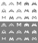 山水字母标志