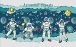 太空宇航员童趣插画