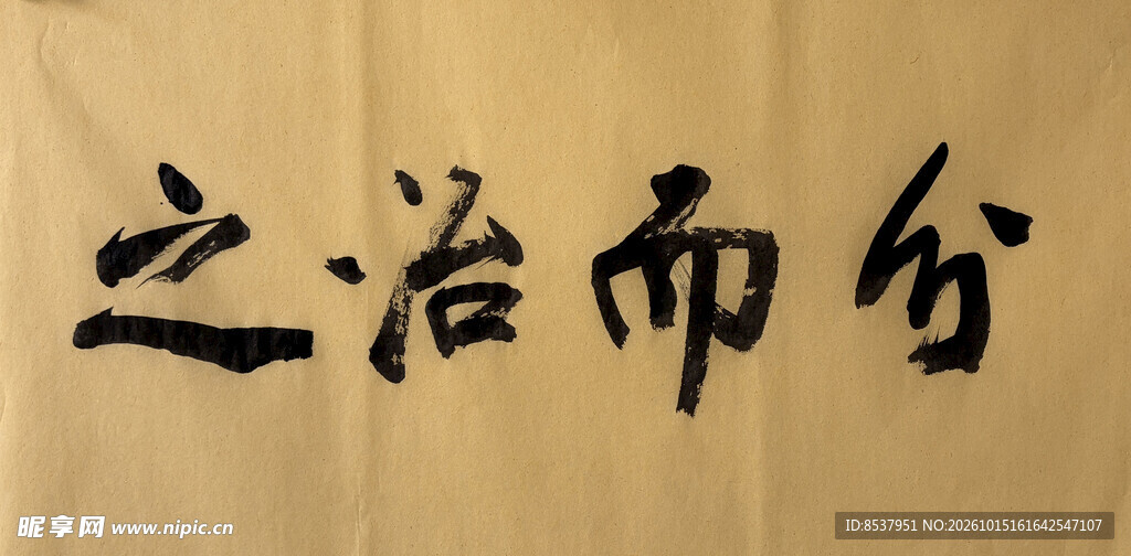 分而治之 杨克东书法作品