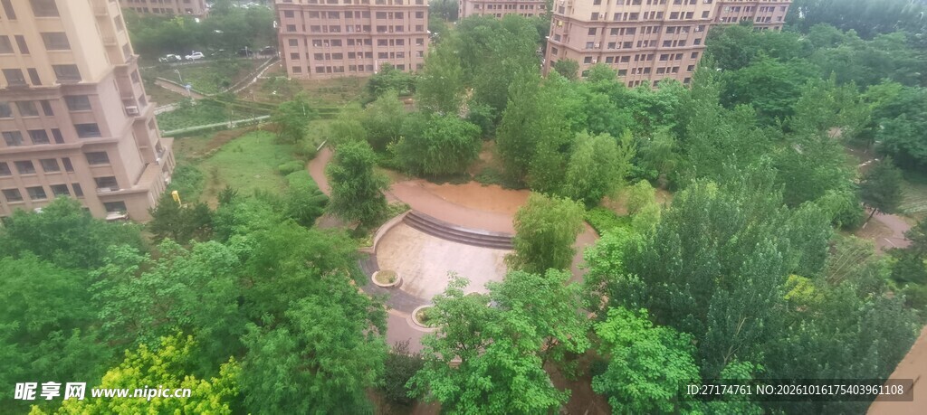 俯瞰小区绿化景观