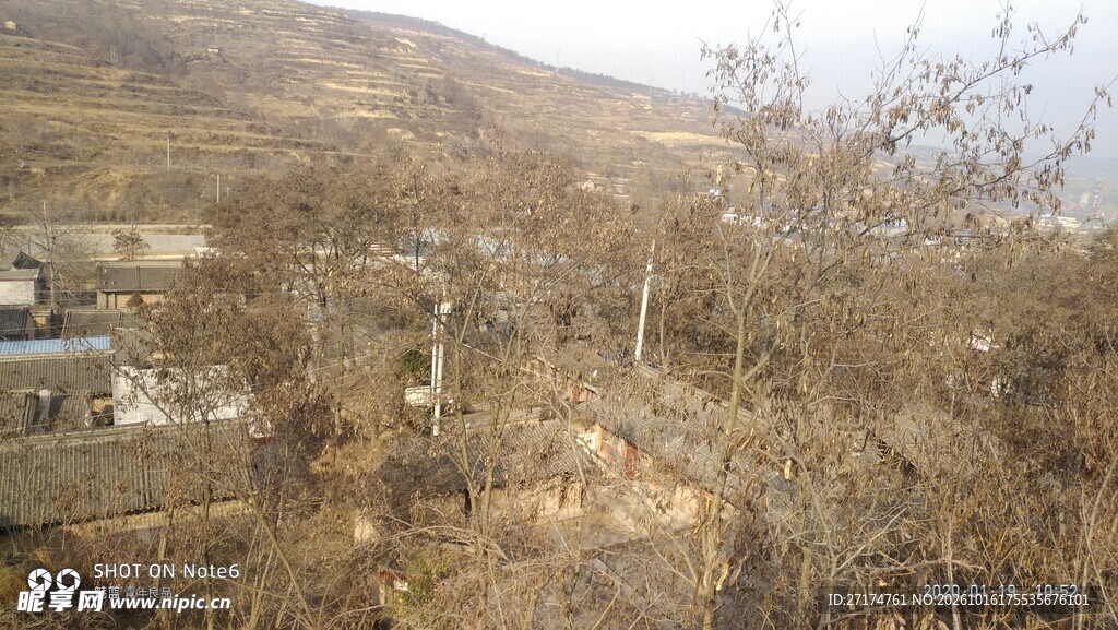 秋冬荒郊山野风光