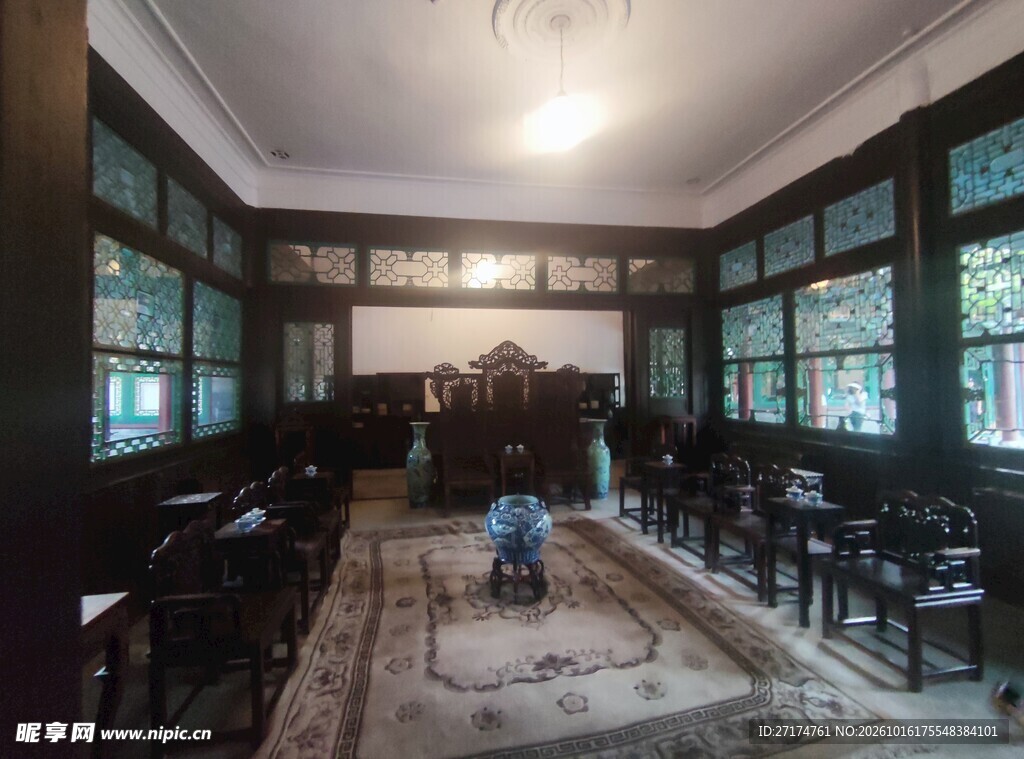 中式古典厅堂内景