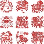 生肖羊剪纸