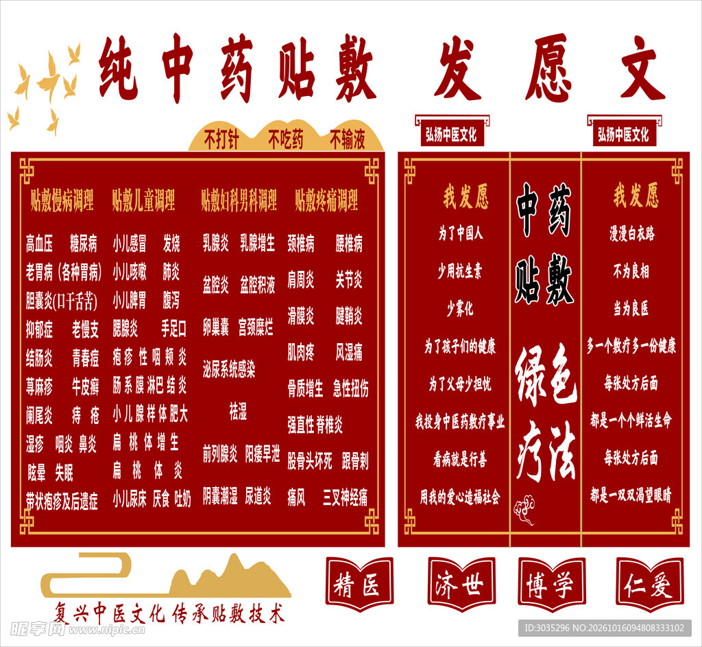 中医文化 发愿文 中药贴敷