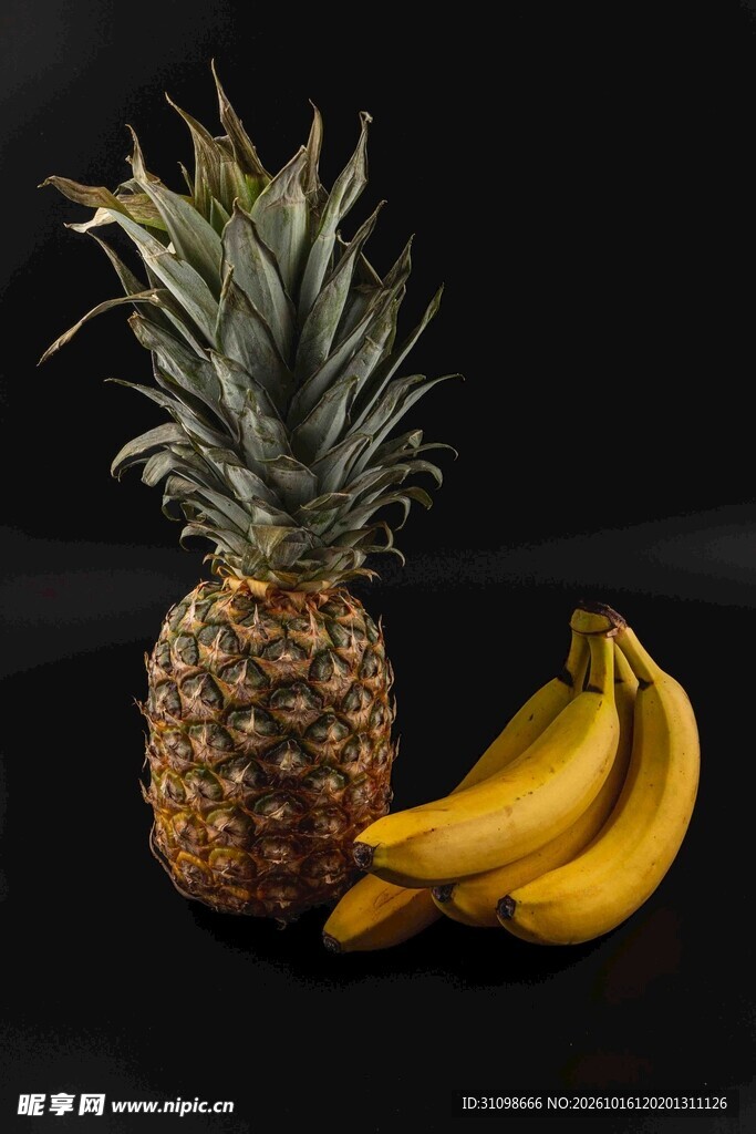 菠萝与香蕉静物
