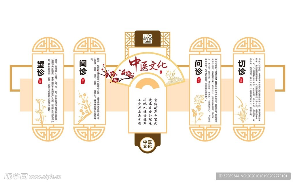 传统文化卷轴展板单层平面图