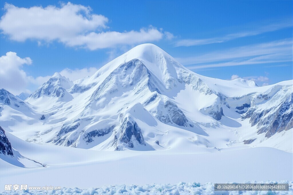 高原雪山蓝天美景