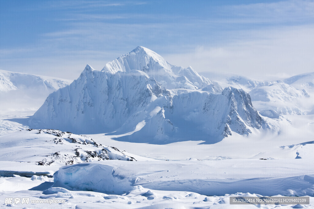 极地雪山冰原风光