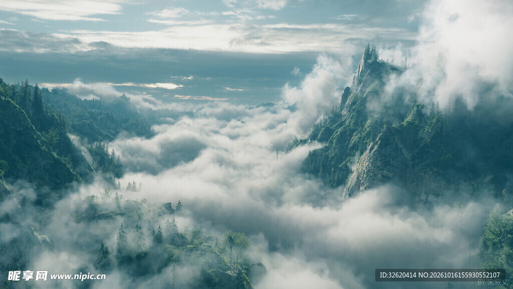 山间云海自然美景